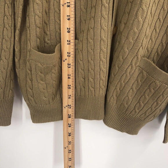 Vintage Pringle Cable Wool Grandpa Button Cardigan Sweater Mens Unisex Small - Picture 10 of 12